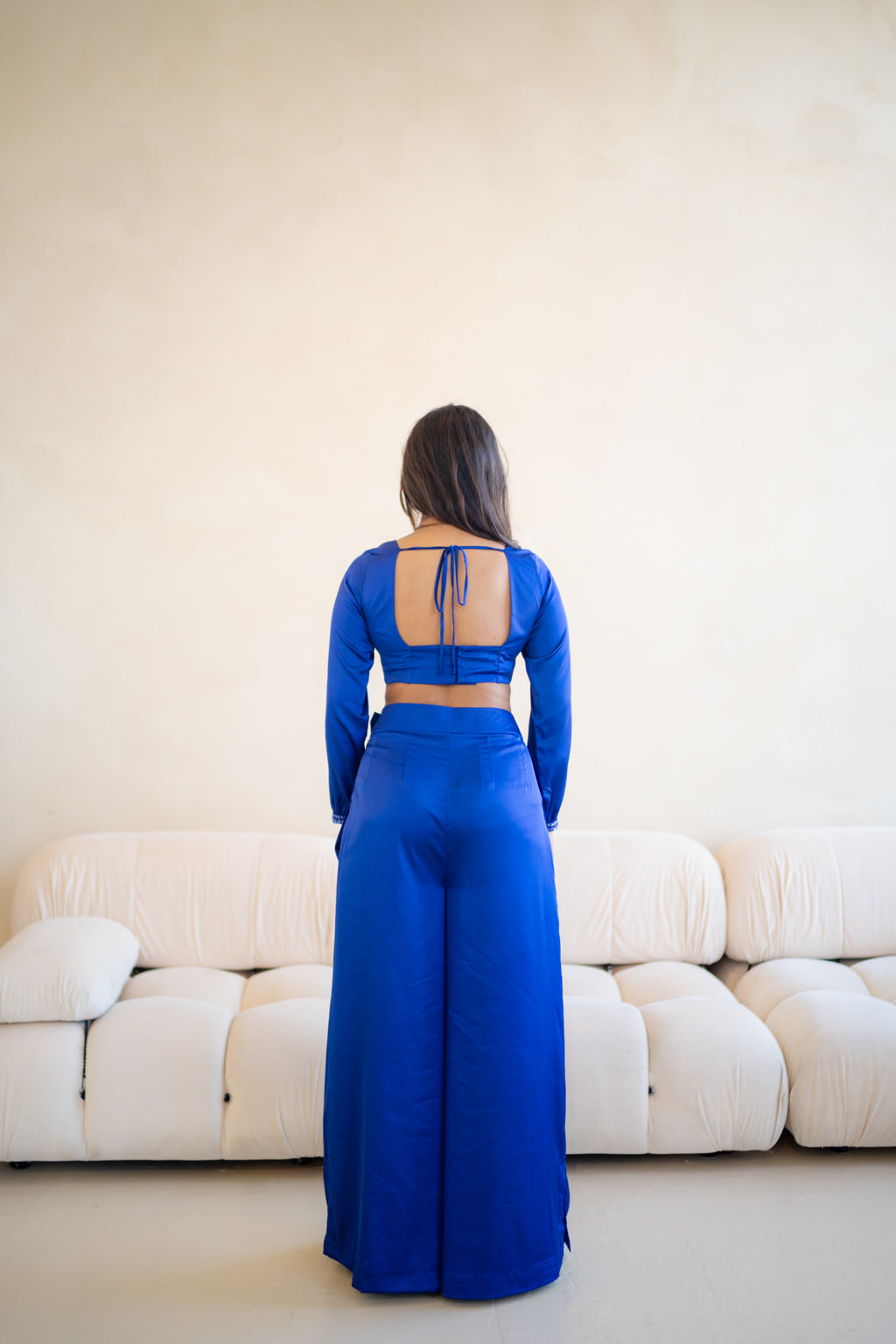 Aries Blue Wide Leg Trouser