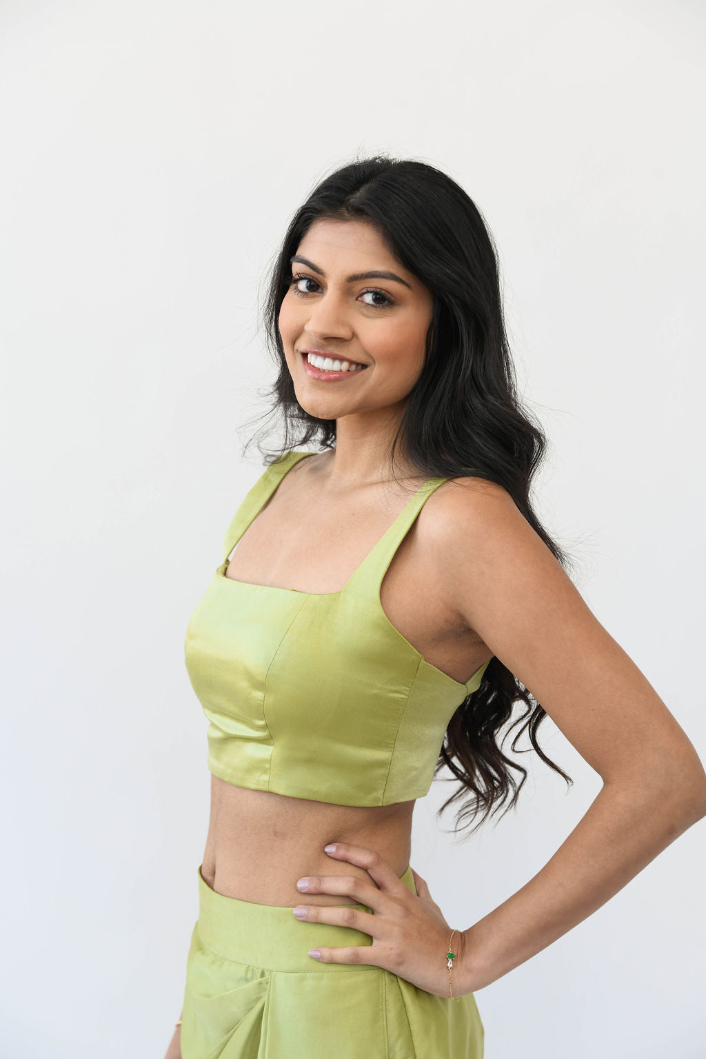 Pista Sleeveless Satin Blouse
