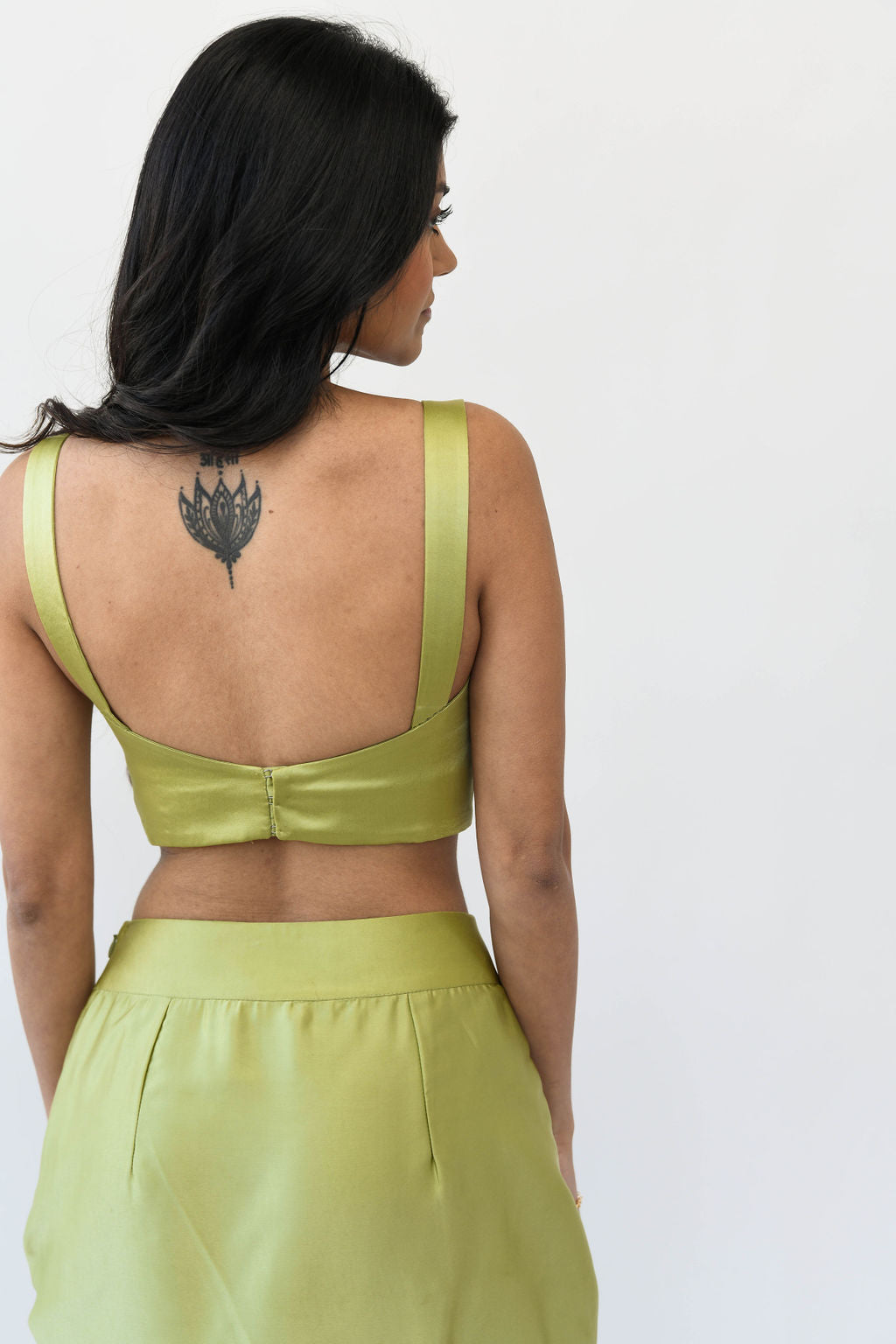 Pista Sleeveless Satin Blouse