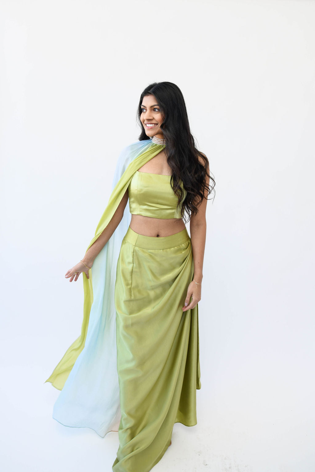 Pista Sleeveless Satin Blouse