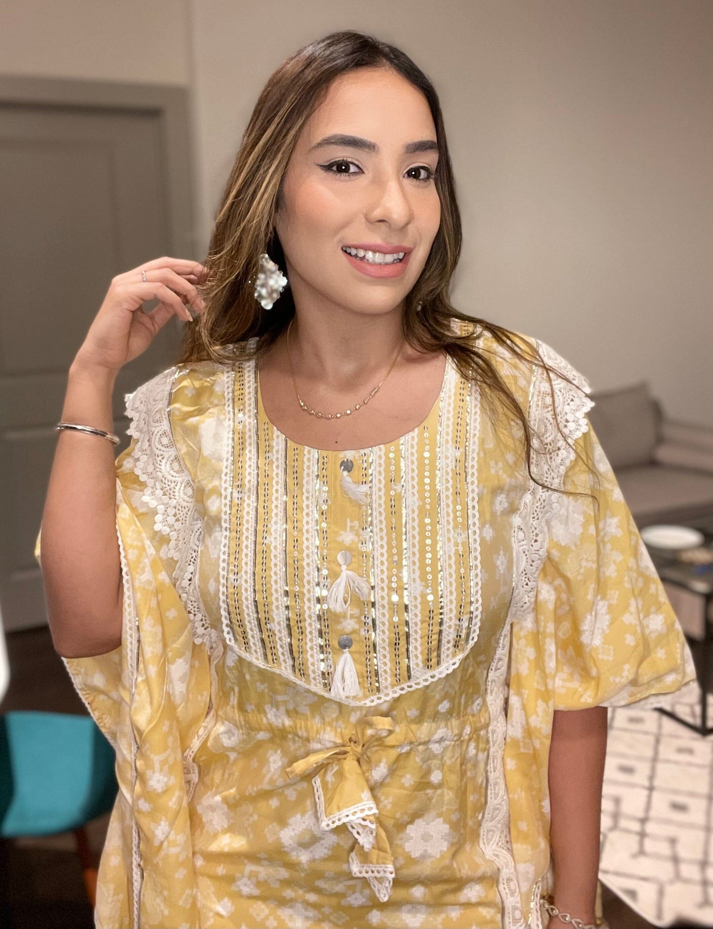 Yellow Kaftan Set