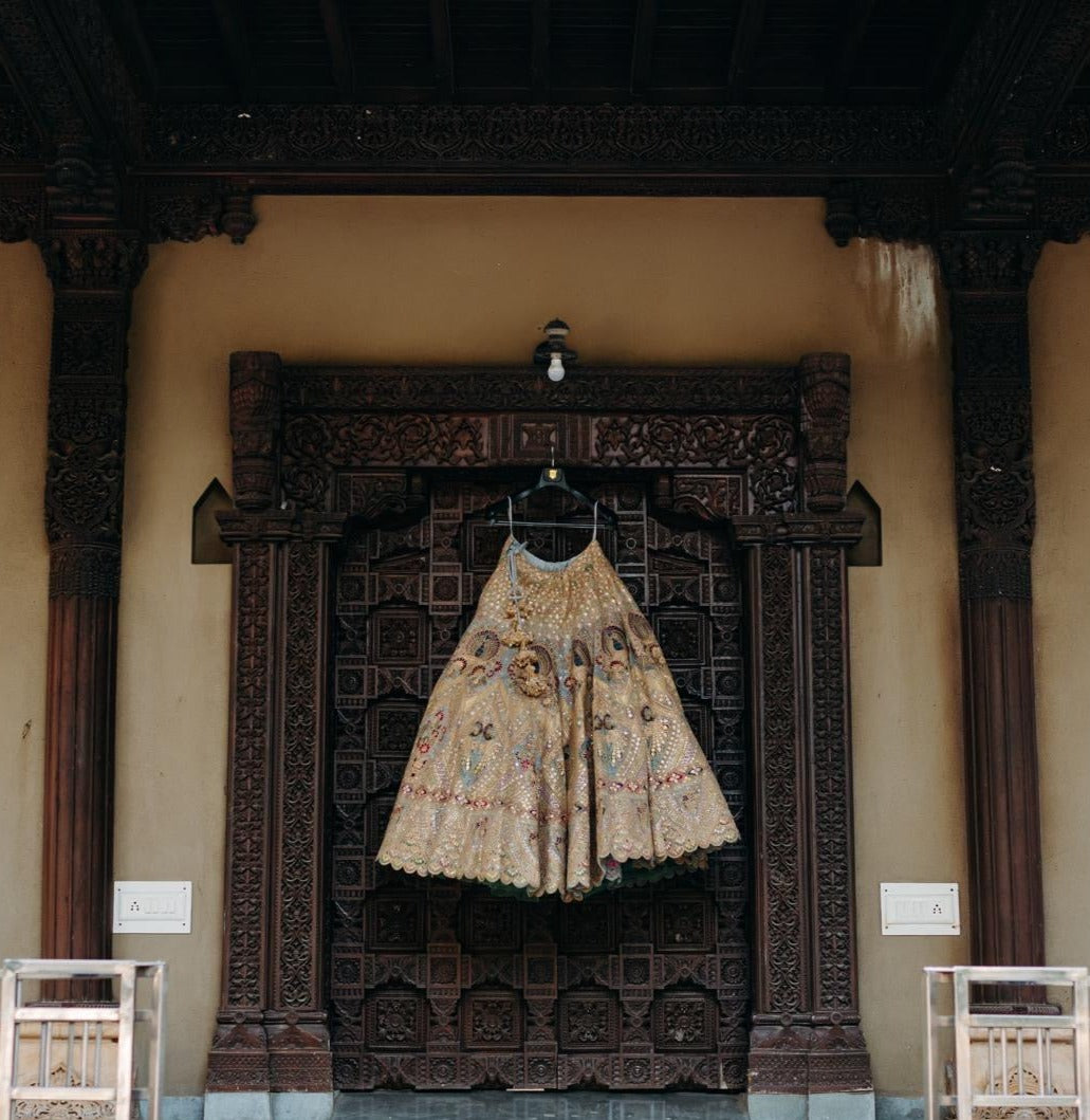 Ice Gray Silk Lehenga