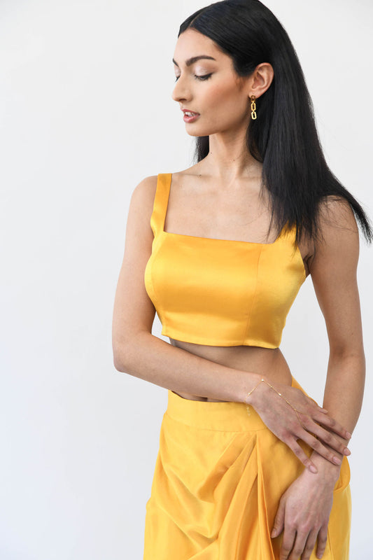 Mango Sleeveless Satin Blouse