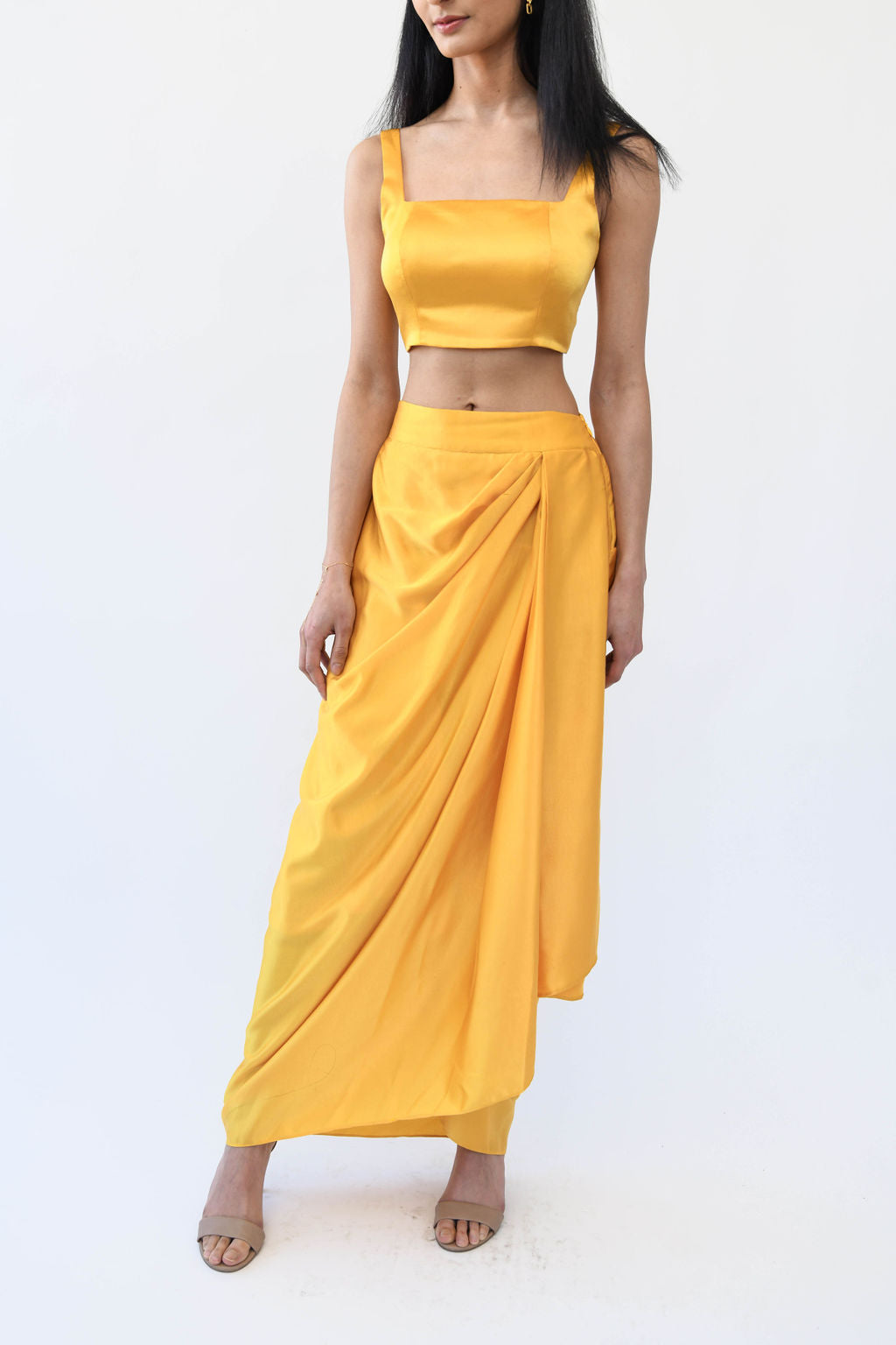 Mango Sleeveless Satin Blouse