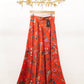 Hila Red Metallic Satin Skirt