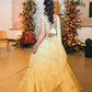 Lemon Yellow Embroidered Lehenga