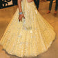 Lemon Yellow Embroidered Lehenga