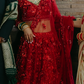 Red Sequin Lehenga Set