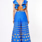 Papa Don't Preach Electric Blue Embroidered Jumpsuit