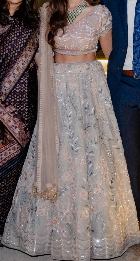 Gray Velvet Lehenga