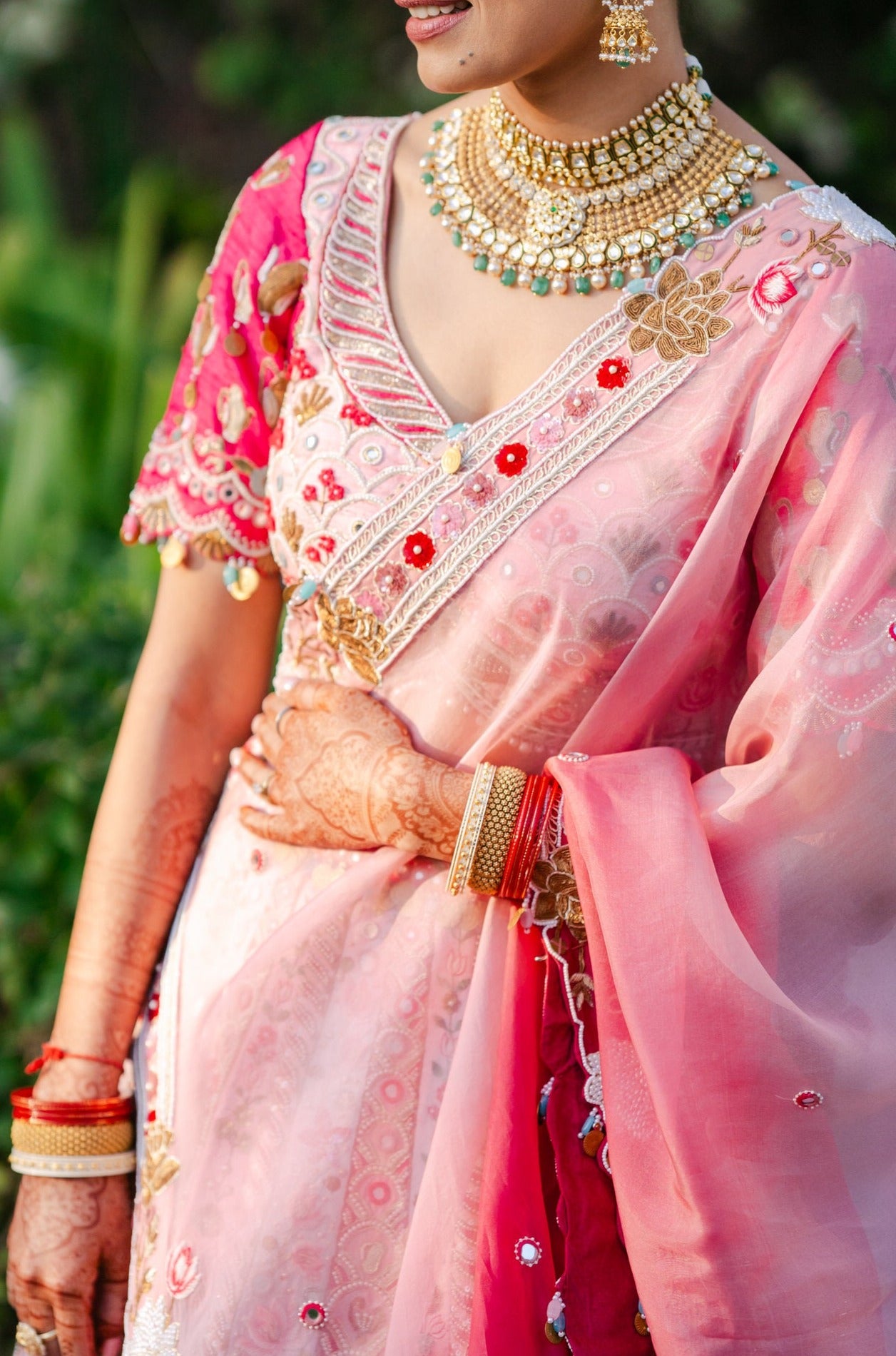 Pink Silk Lehenga