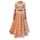 Mustard Orange Raw Silk Lehenga