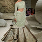 Sage Green Cascading Lehenga