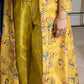 Yellow Silk Indowestern Set