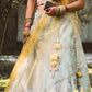 Silk Blue and Pink Party Lehenga
